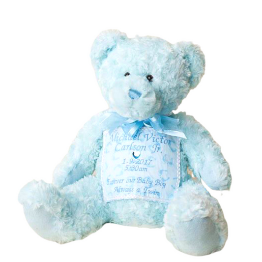 Baby Blue Teddy Bear Cremation Urn